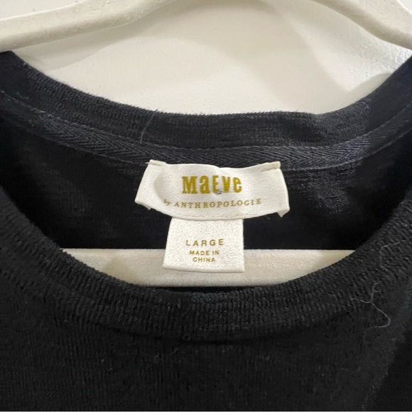 MAEVE Woven Puff-Sleeve Top black size large - Picture 7 of 9